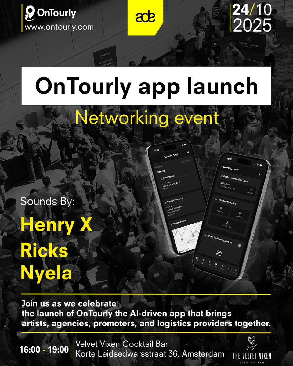 OnTourly ADE Launch Event Flyer